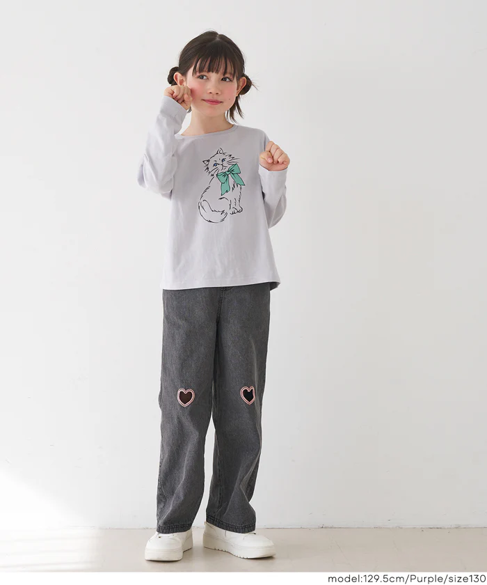 セール★1690円→550円チュールトップス＆長袖Tシャツ 2枚セット キッズ メール便不可 - Image 2