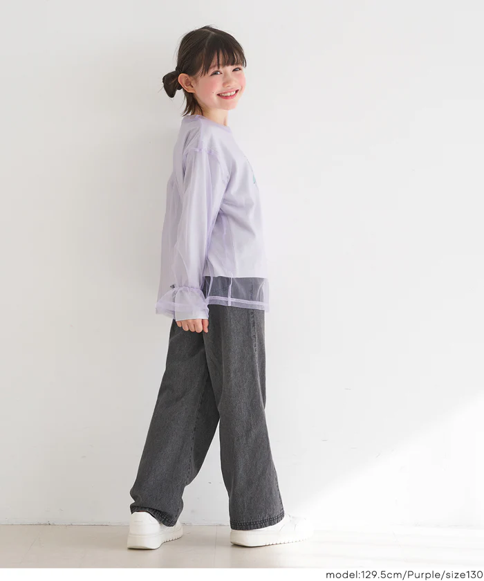 セール★1690円→550円チュールトップス＆長袖Tシャツ 2枚セット キッズ メール便不可 - Image 6