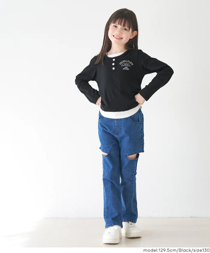 セール★1490円→990円 レイヤード風トップス キッズ メール便不可 - Image 2