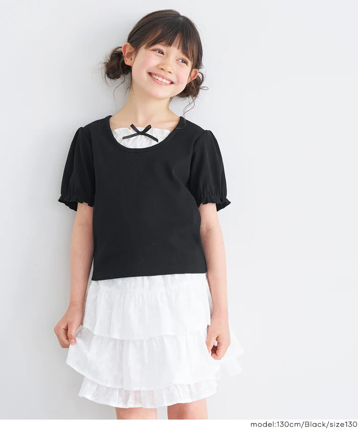 セール★1290円→990円 リブレイヤードリボントップス キッズ メール便可 - Image 13