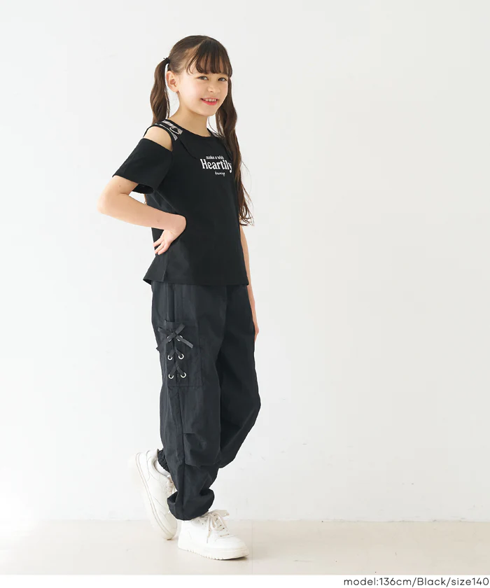 ハートバックル肩あきトップス キッズ メール便不可 - Image 6