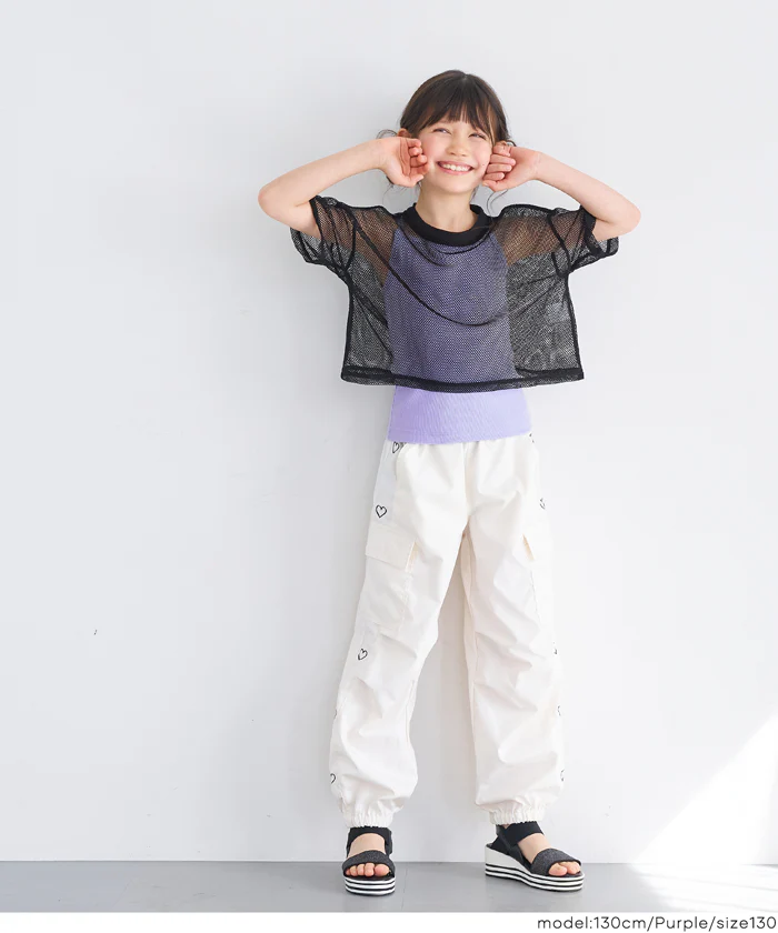 リブダブルストラップキャミソール キッズ メール便可 - Image 12