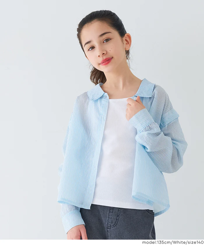 リブダブルストラップキャミソール キッズ メール便可 - Image 17