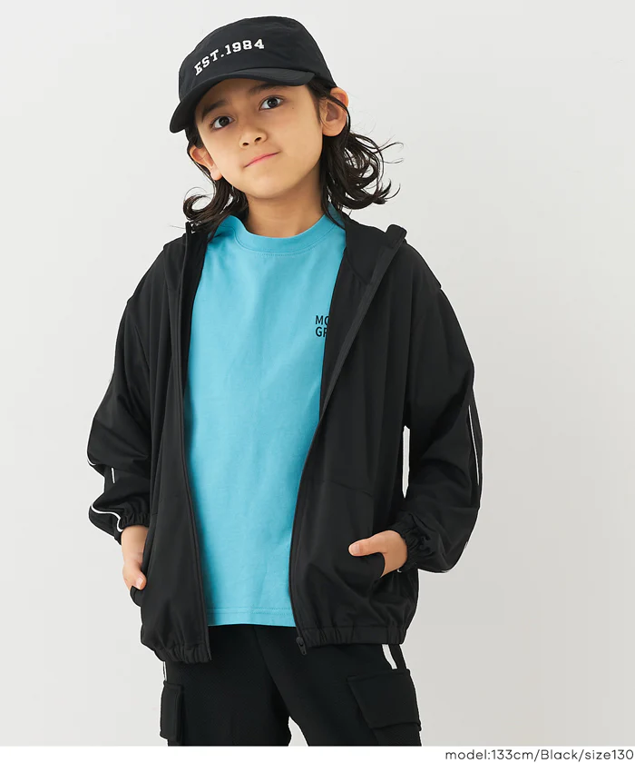 UVカットラインパーカー キッズ メール便不可 - Image 5