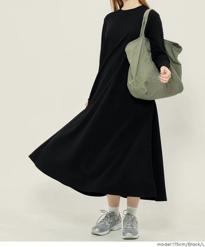 セール★2990円→2490円 ミニ裏毛長袖スウェットワンピース レディース メール便不可 - Image 11