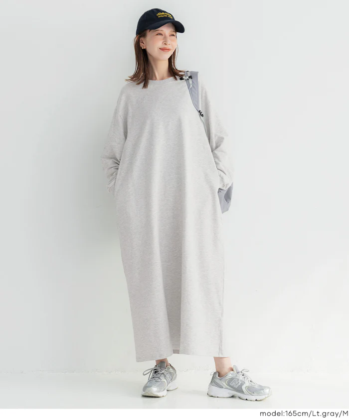 セール★2990円→2490円 ミニ裏毛長袖スウェットワンピース レディース メール便不可 - Image 7