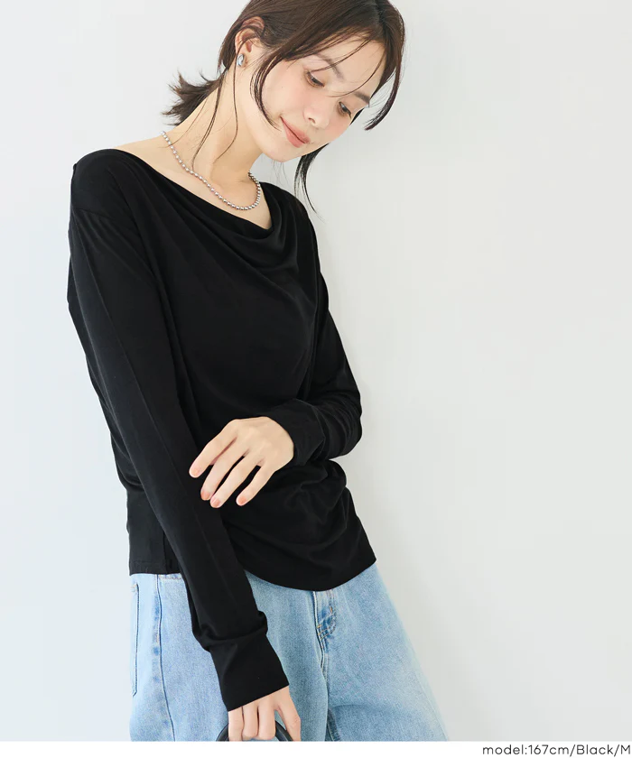 とろみドレープカットソー レディース メール便不可 - Image 11