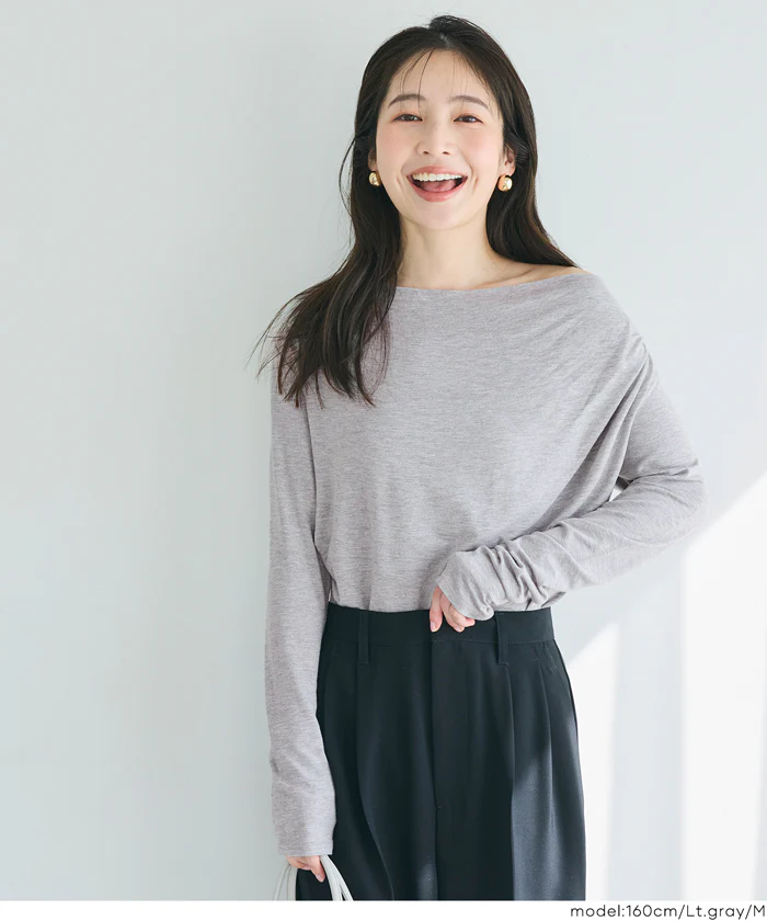 とろみドレープカットソー レディース メール便不可 - Image 5