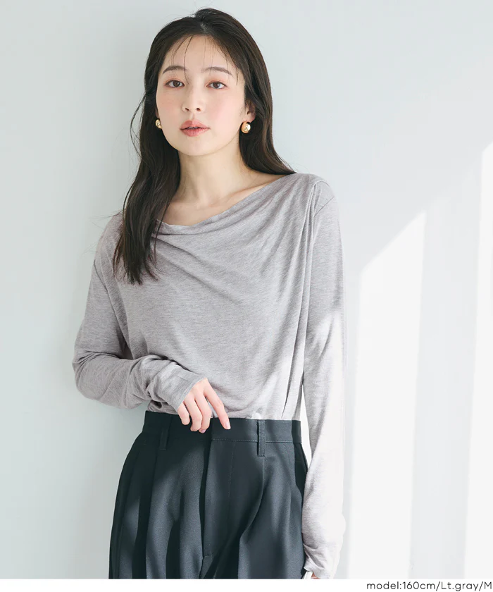 とろみドレープカットソー レディース メール便不可 - Image 8