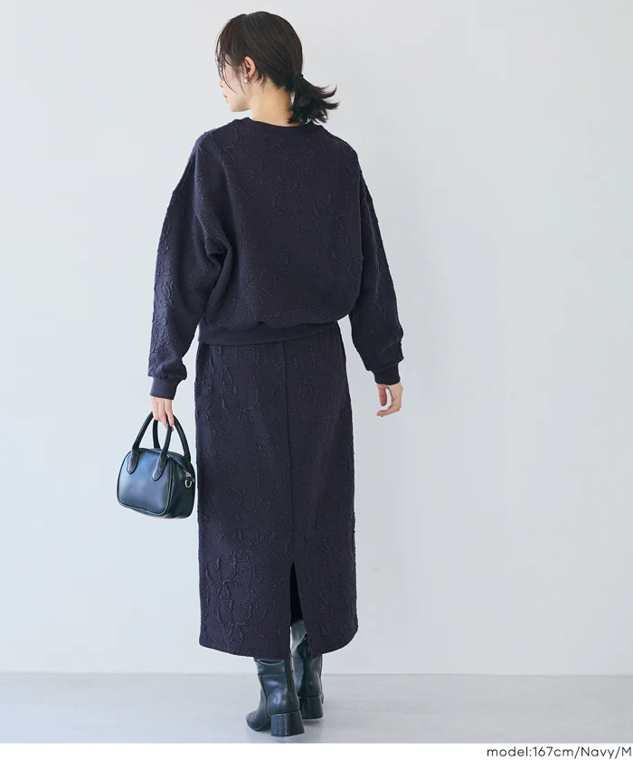 膨れジャカードスウェットトップス レディース メール便不可 - Image 11