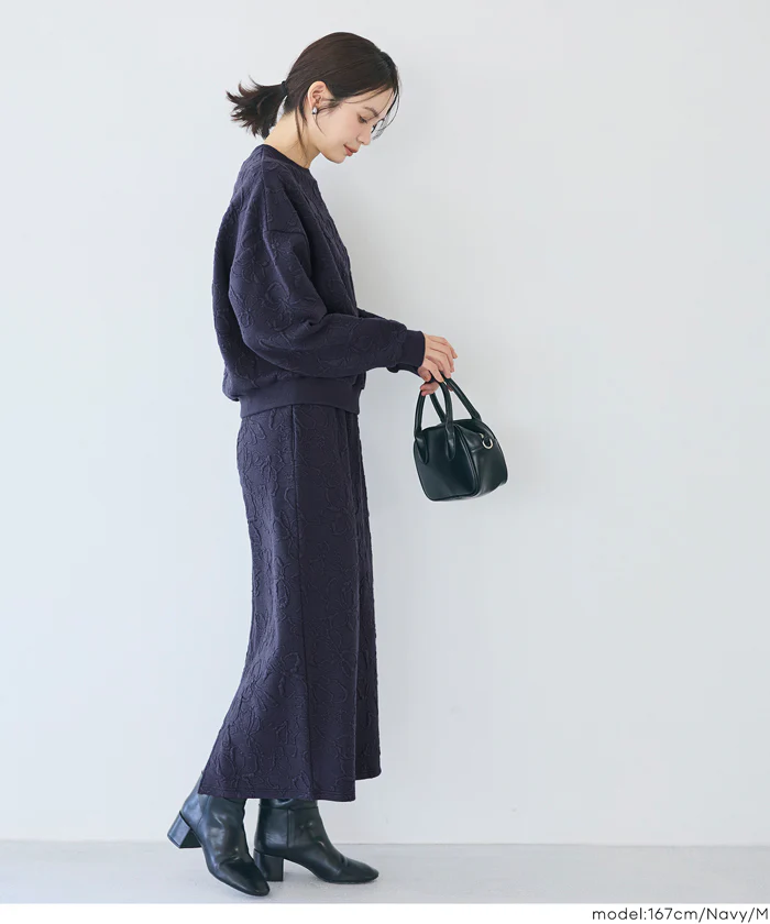 膨れジャカードスウェットトップス レディース メール便不可 - Image 13