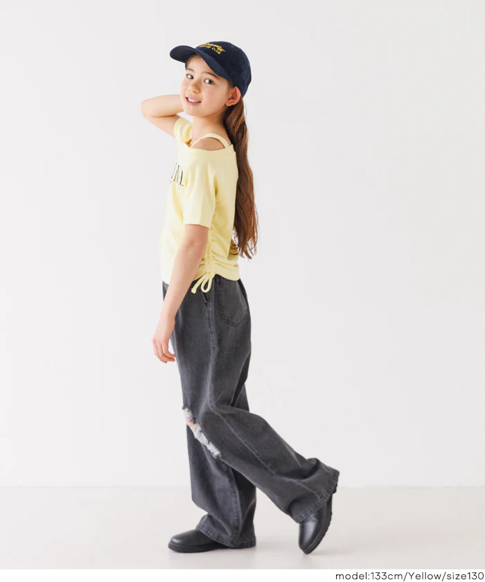 リブワンショルダートップス キッズ メール便可 - Image 5