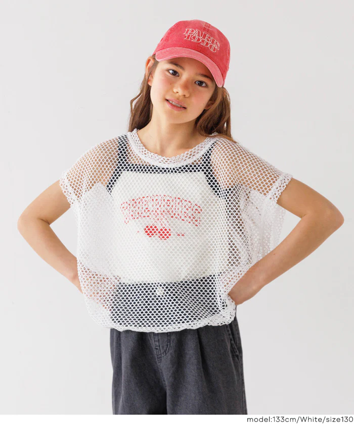 メッシュトップス＆キャミソール 2点セット キッズ メール便不可 - Image 3