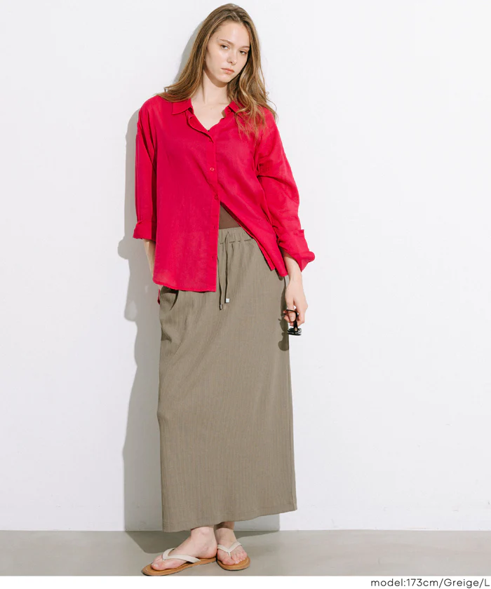 カットリブIラインスカート レディース メール便不可【田中里奈様着用】 - Image 13
