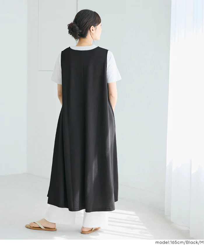 【WEB先行販売・5/6まで10％OFF】【予約5/20頃発送】ライトエンボスマキシジャンパースカート メール便不可【田中里奈様着用】 - Image 14