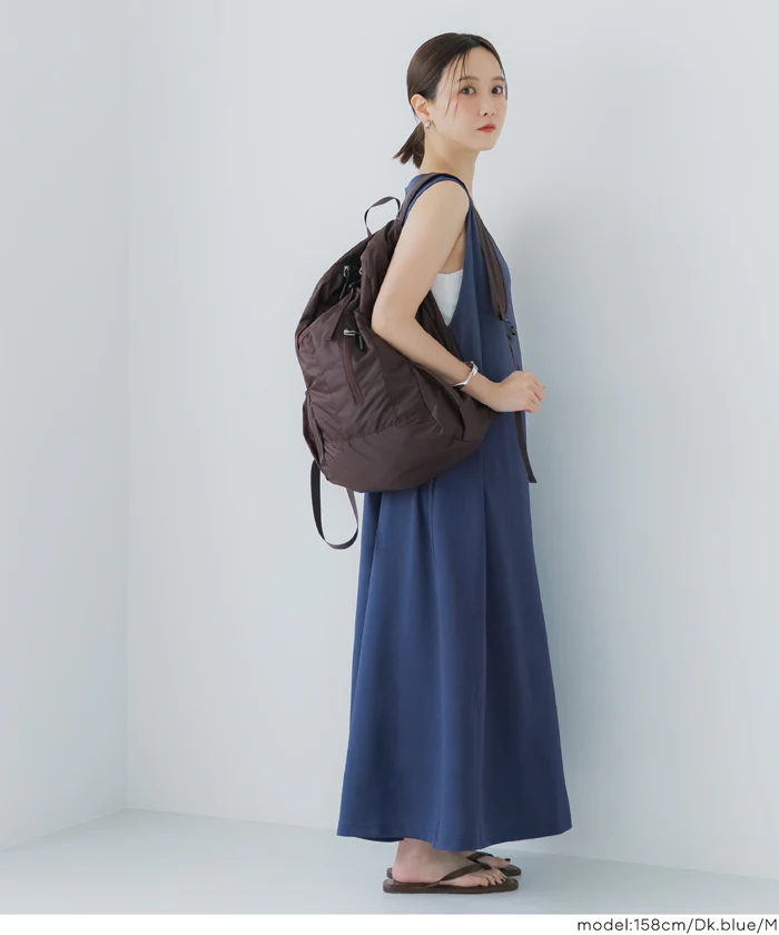 【WEB先行販売・5/6まで10％OFF】【予約5/20頃発送】ライトエンボスマキシジャンパースカート メール便不可【田中里奈様着用】 - Image 5