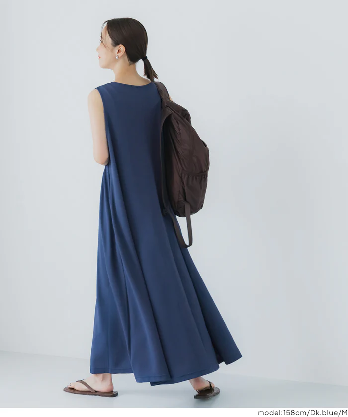 【WEB先行販売・5/6まで10％OFF】【予約5/20頃発送】ライトエンボスマキシジャンパースカート メール便不可【田中里奈様着用】 - Image 6