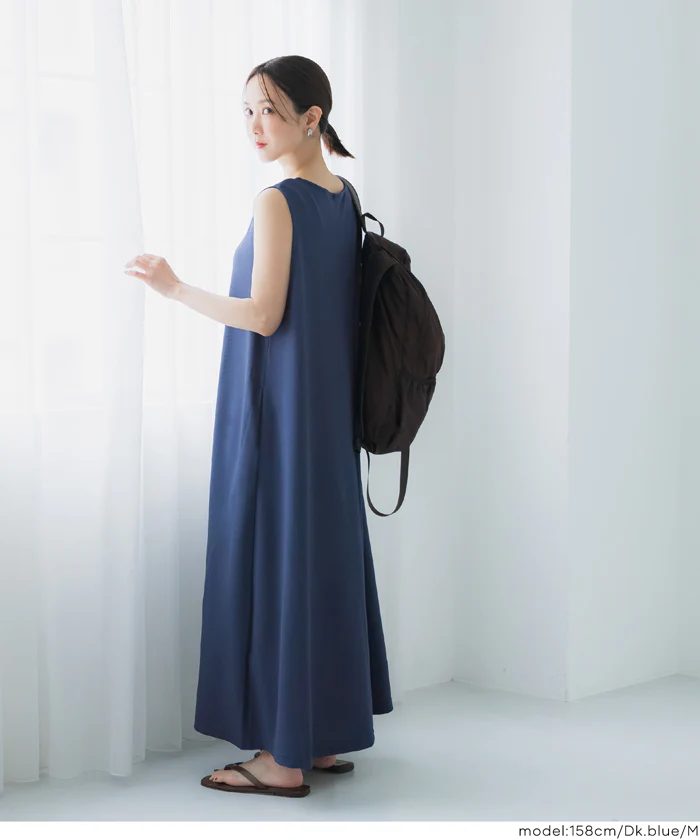 【WEB先行販売・5/6まで10％OFF】【予約5/20頃発送】ライトエンボスマキシジャンパースカート メール便不可【田中里奈様着用】 - Image 8