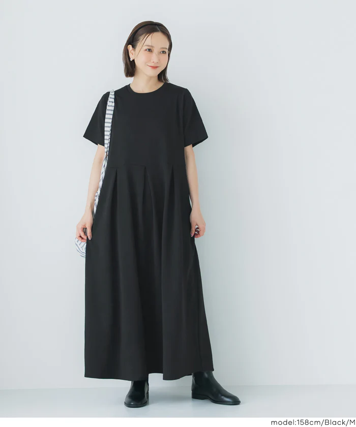 【WEB先行販売・5/6まで10％OFF】【予約5/20頃発送】ライトエンボスタックワンピース レディース メール便不可【田中里奈様着用】 - Image 4