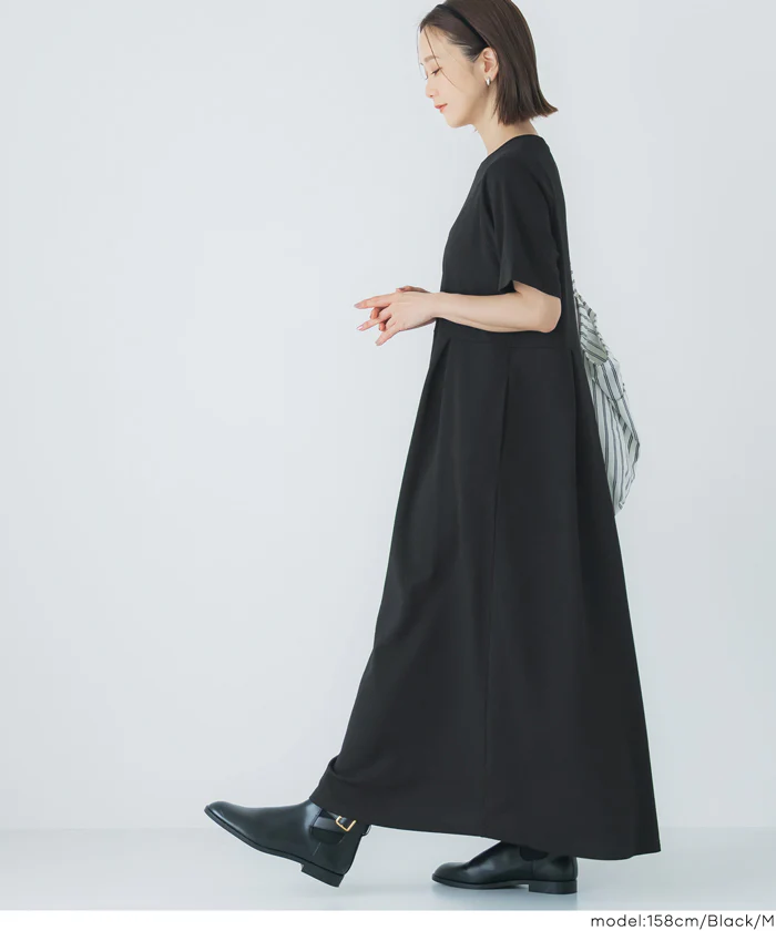 【WEB先行販売・5/6まで10％OFF】【予約5/20頃発送】ライトエンボスタックワンピース レディース メール便不可【田中里奈様着用】 - Image 5