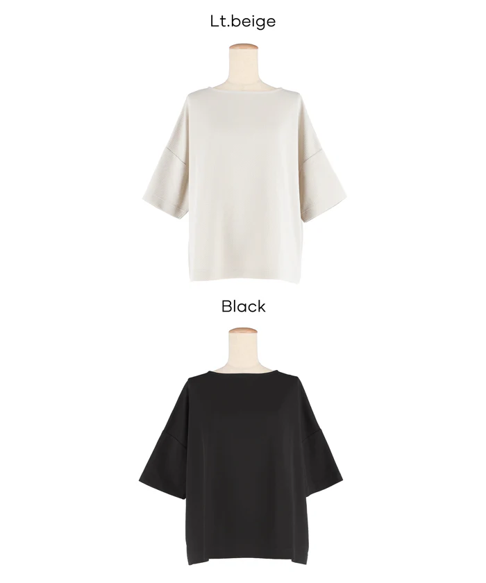 【WEB先行販売・5/6まで10％OFF】【予約5/20頃発送】ライトエンボス半袖ワイドT レディース メール便不可 【田中里奈様着用】 - Image 17