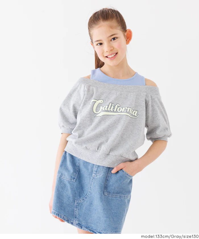 肩あき半袖トップス キッズ メール便不可 - Image 4