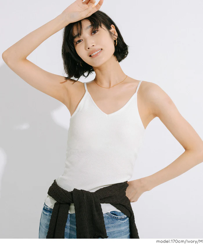 OUT BRA バックオープンVネックキャミソール レディース メール便不可 - Image 7