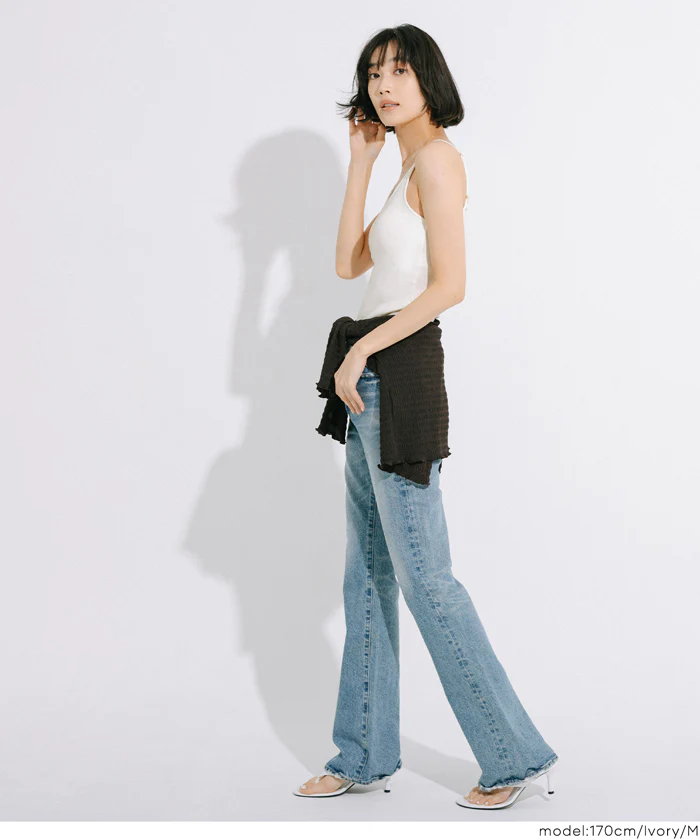 OUT BRA バックオープンVネックキャミソール レディース メール便不可 - Image 8