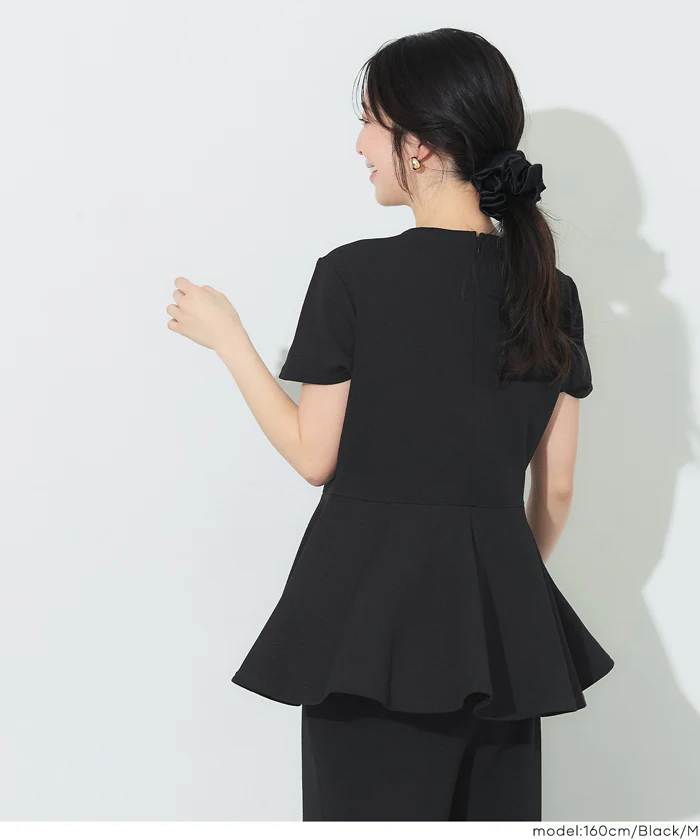 【WEB限定 5/6まで10％OFF】ライトエンボスペプラムオールインワン レディース メール便不可 - Image 11