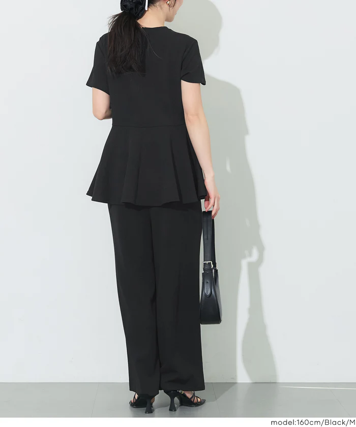 【WEB限定 5/6まで10％OFF】ライトエンボスペプラムオールインワン レディース メール便不可 - Image 12