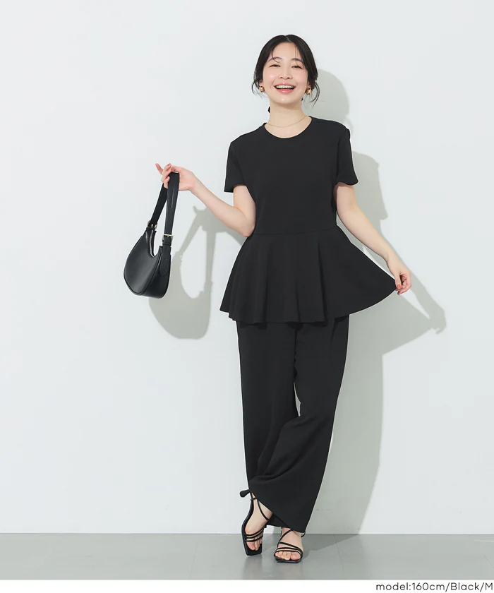 【WEB限定 5/6まで10％OFF】ライトエンボスペプラムオールインワン レディース メール便不可 - Image 13