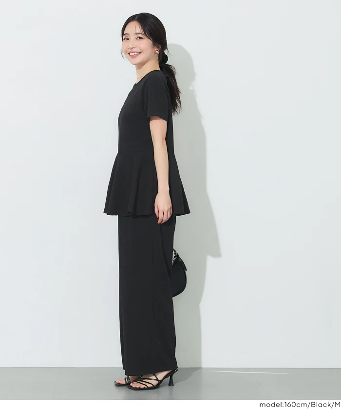 【WEB限定 5/6まで10％OFF】ライトエンボスペプラムオールインワン レディース メール便不可 - Image 14