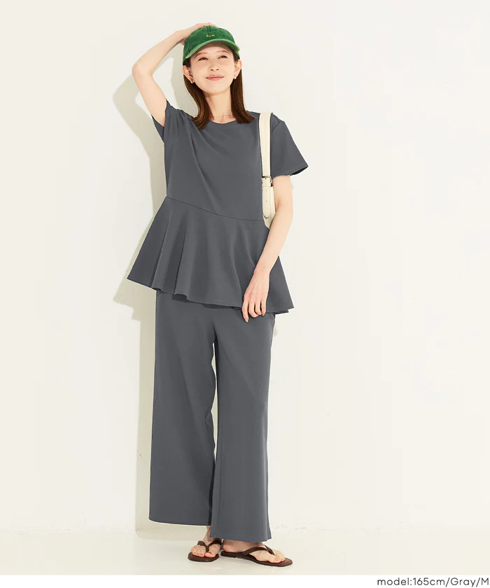 【WEB限定 5/6まで10％OFF】ライトエンボスペプラムオールインワン レディース メール便不可 - Image 4