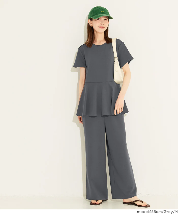 【WEB限定 5/6まで10％OFF】ライトエンボスペプラムオールインワン レディース メール便不可 - Image 7