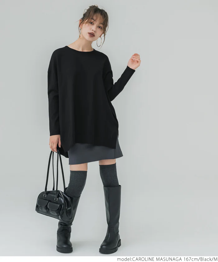 【旧仕様】クルーネックニットチュニック レディース メール便不可 - Image 15