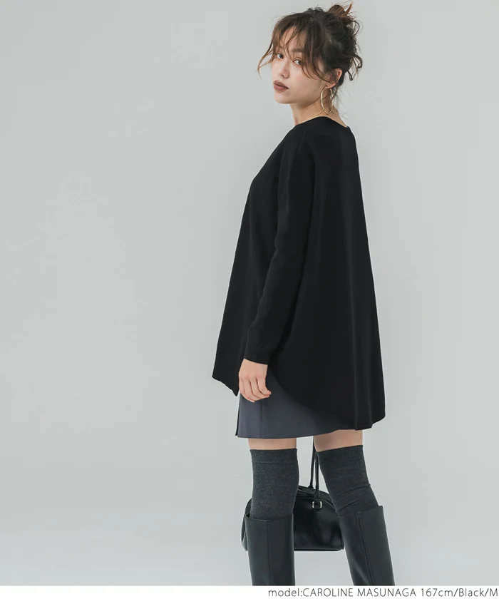【旧仕様】クルーネックニットチュニック レディース メール便不可 - Image 16