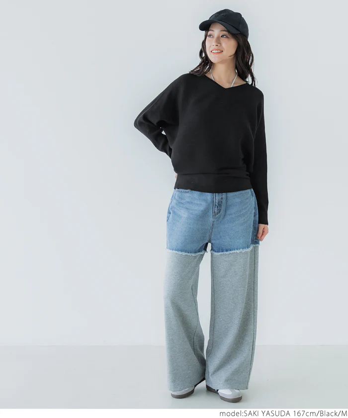 【旧仕様限定】ドルマンスリーブVネックニット レディース メール便不可 coca コカ - Image 11