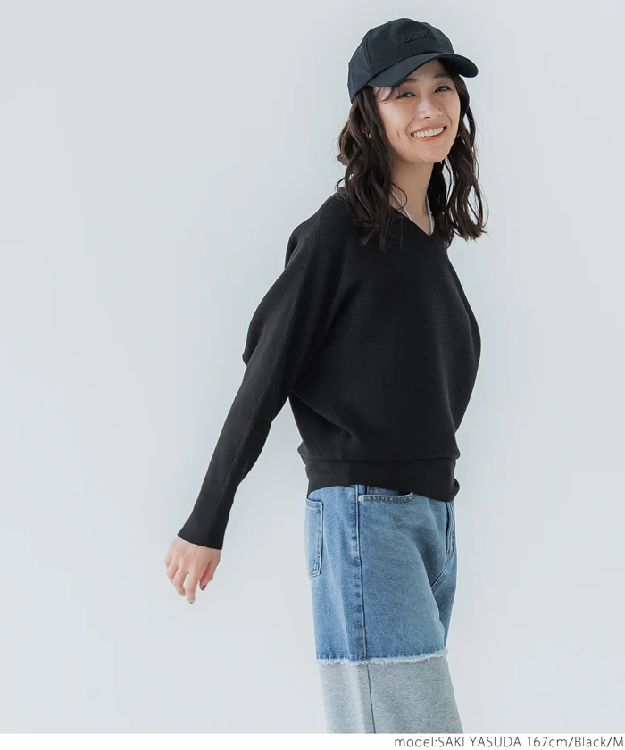 【旧仕様限定】ドルマンスリーブVネックニット レディース メール便不可 coca コカ - Image 13