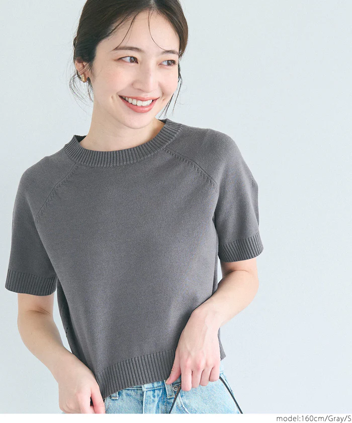 半袖クルーネックニット レディース メール便可 - Image 12