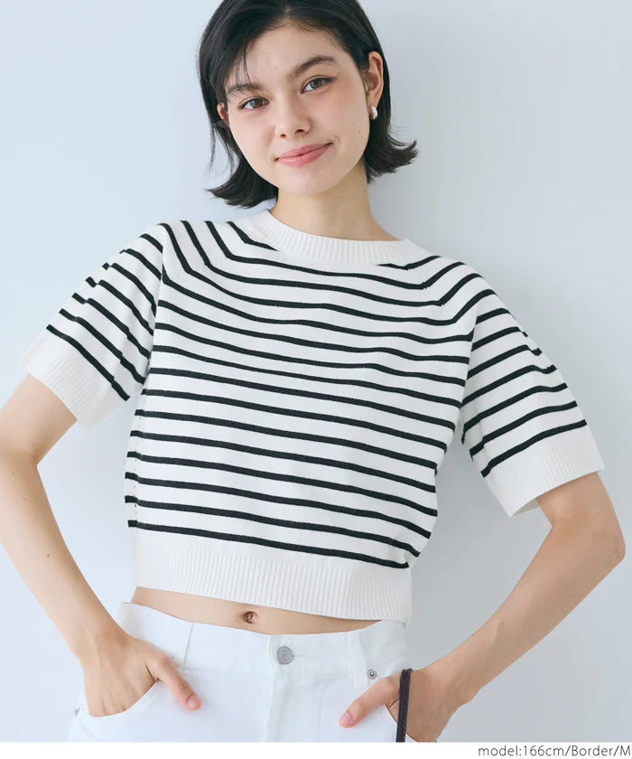 半袖クルーネックニット レディース メール便可 - Image 14