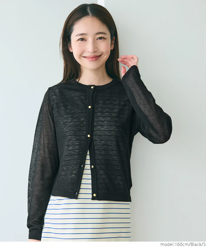 セール★2490円→1690円 シアーニット金ボタンカーディガン レディース メール便不可 - Image 9