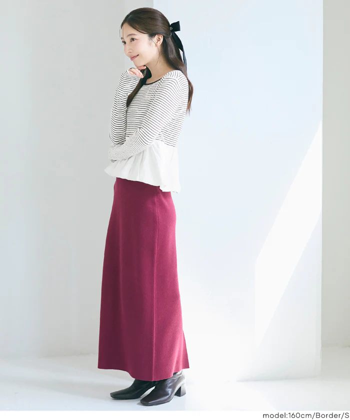 裾バルーンドッキングニットトップス レディース メール便不可 - Image 11