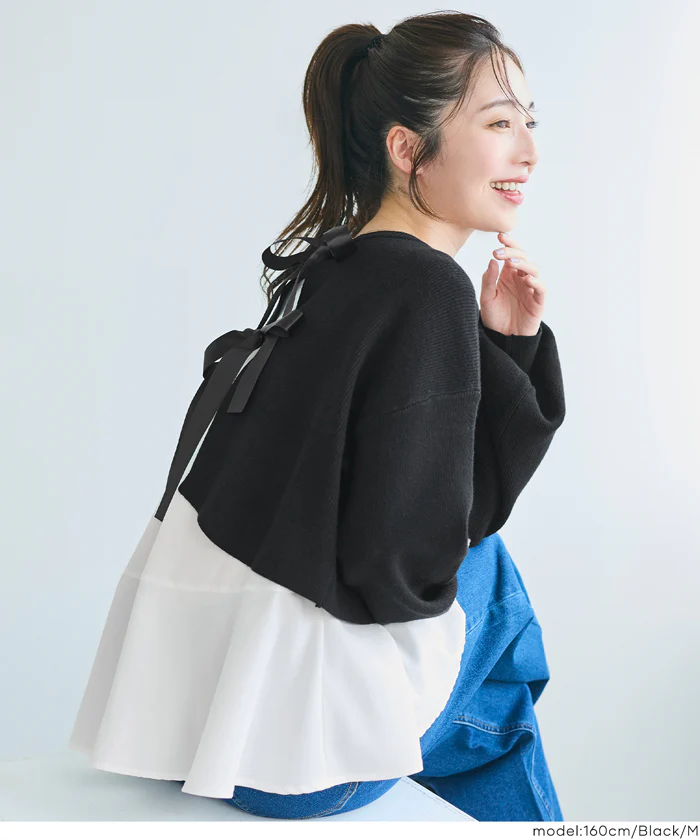 セール★3490円→2990円 2wayニットセットブラウス レディース メール便不可 - Image 13