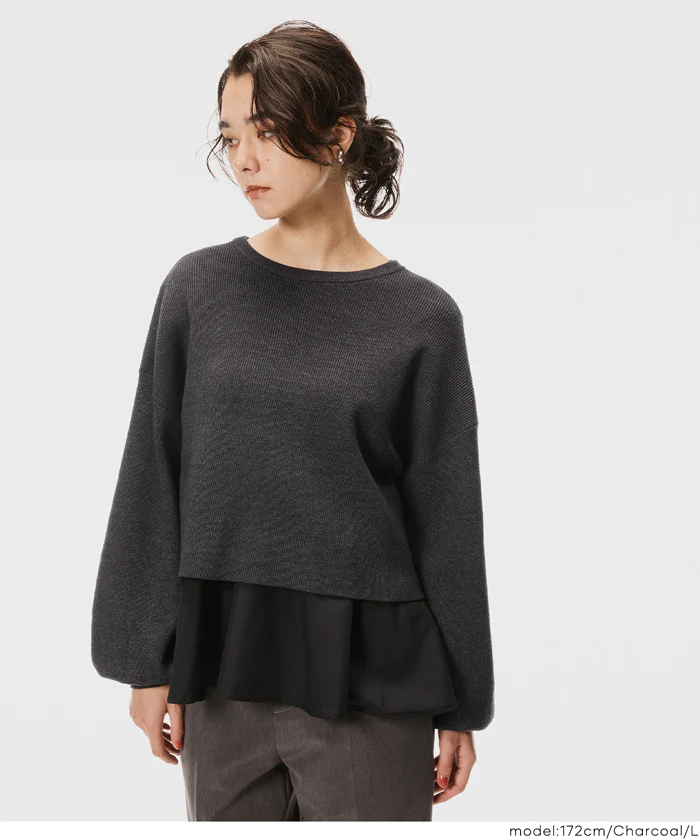 セール★3490円→2990円 2wayニットセットブラウス レディース メール便不可 - Image 6