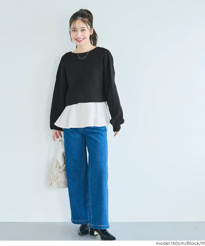 セール★3490円→2990円 2wayニットセットブラウス レディース メール便不可 - Image 8