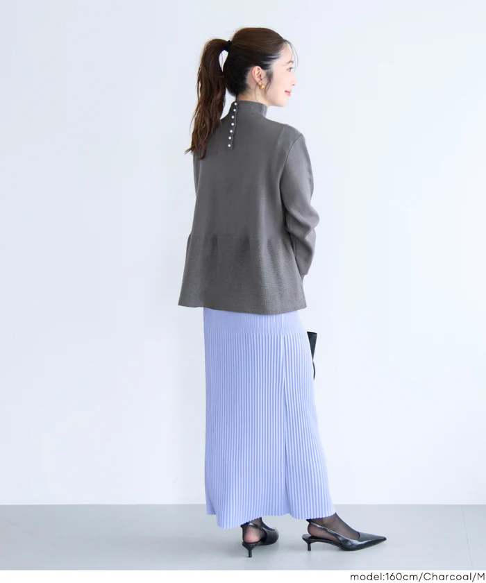 セール★2990円→2490円 ボトルネックバックパールニット レディース メール便不可 - Image 11