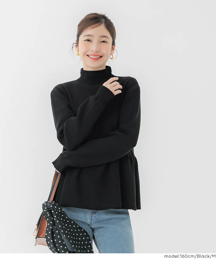 セール★2990円→2490円 ボトルネックバックパールニット レディース メール便不可 - Image 5