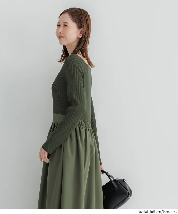 セール★3490円→2990円ニットドッキングワンピース レディース メール便不可 - Image 12