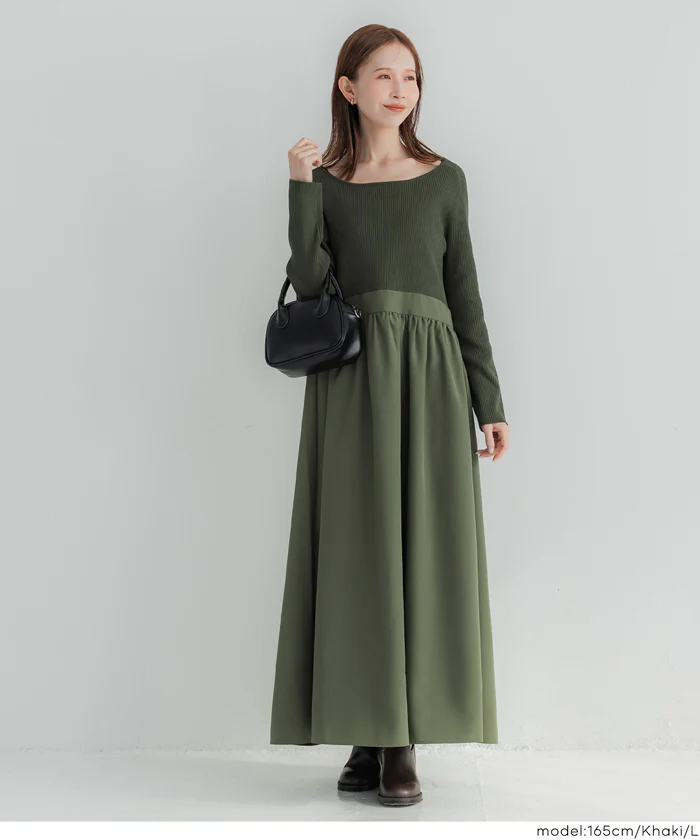 セール★3490円→2990円ニットドッキングワンピース レディース メール便不可 - Image 13