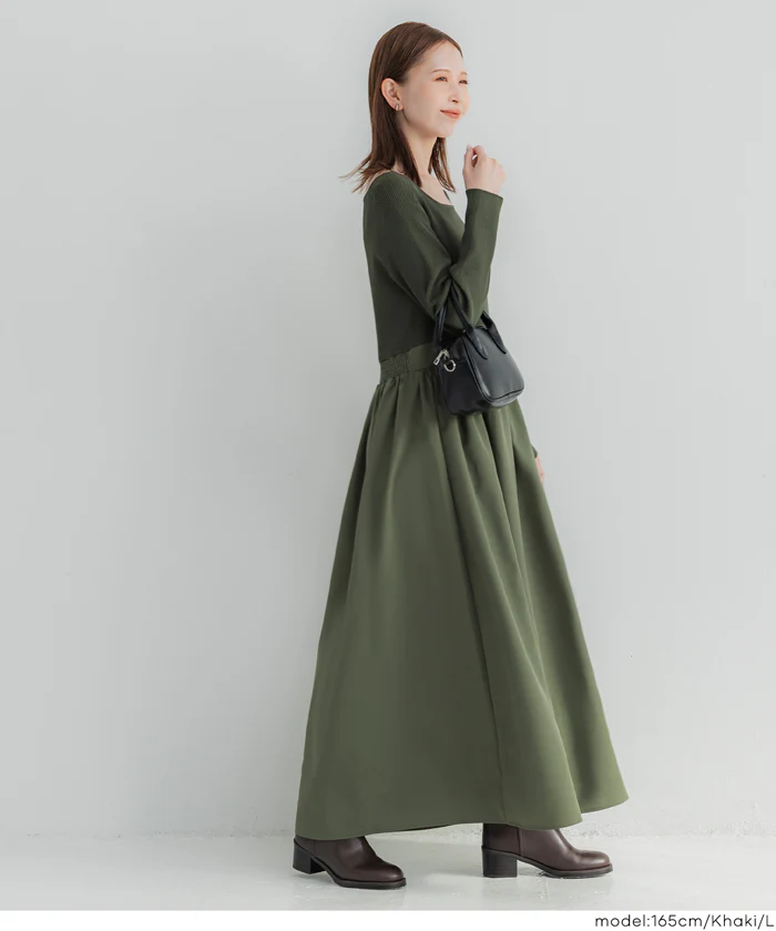 セール★3490円→2990円ニットドッキングワンピース レディース メール便不可 - Image 9